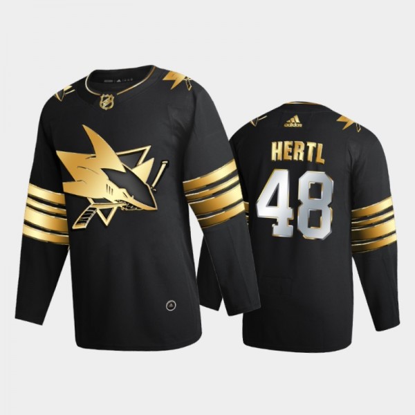 San Jose Sharks Tomas Hertl #48 2020-21 Golden Edition Black Limited Authentic Jersey