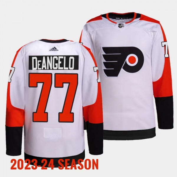 Tony DeAngelo Philadelphia Flyers 2023-24 Away White #77 Primegreen Authentic Pro Jersey Men's