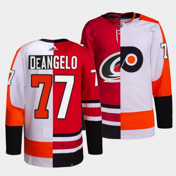 Tony DeAngelo Hurricanes x Flyers Split Edition Red White Jersey #77 Special