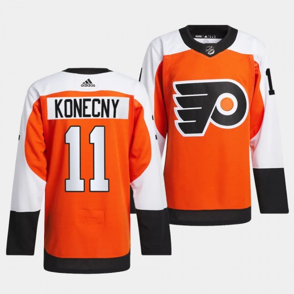 Travis Konecny #11 Philadelphia Flyers 2023-24 Authentic Burnt Orange Jersey Home