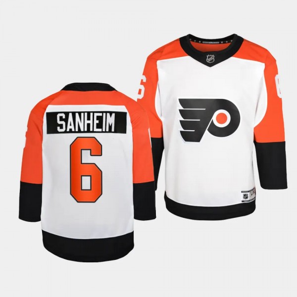 Philadelphia Flyers Travis Sanheim 2023-24 Away Wh...