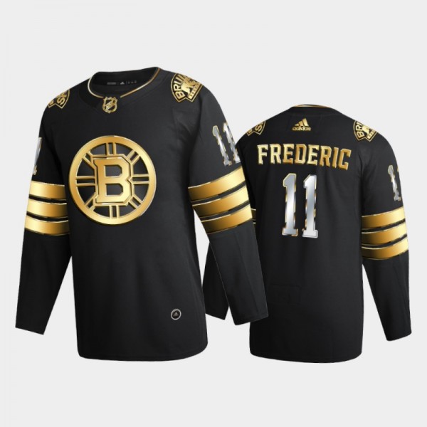 Boston Bruins Trent Frederic #11 2020-21 Authentic Golden Black Limited Edition Jersey