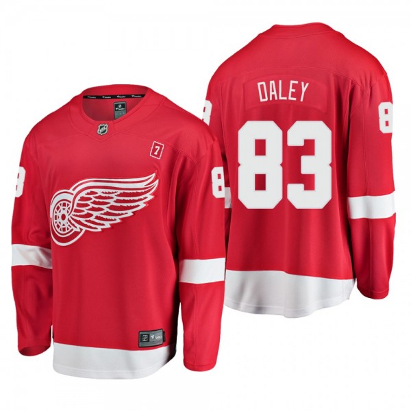 Men's Trevor Daley #83 Detroit Red Wings Home Red ...