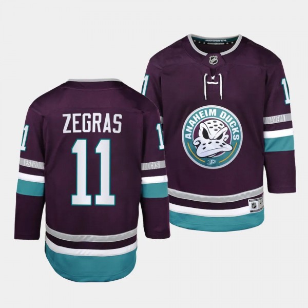 Anaheim Ducks #11 Trevor Zegras 2023-24 30th Anniv...