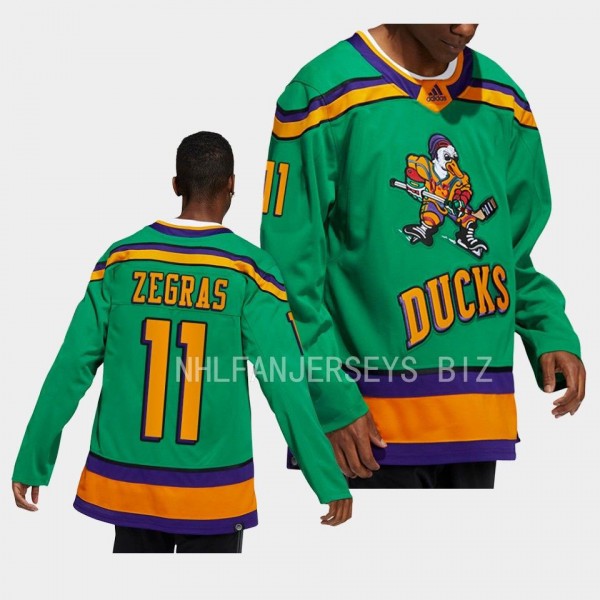 Mighty Ducks Trevor Zegras Anaheim Ducks Green #11 Authentic Jersey