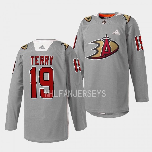Anaheim Ducks 2023 Angels Night Troy Terry #19 Gra...