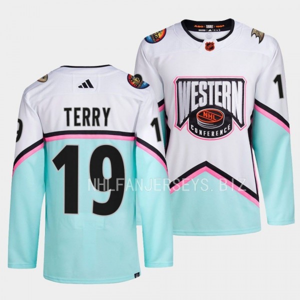 Troy Terry 2023 NHL All-Star Western Conference Anaheim Ducks #19 White Jersey Authentic