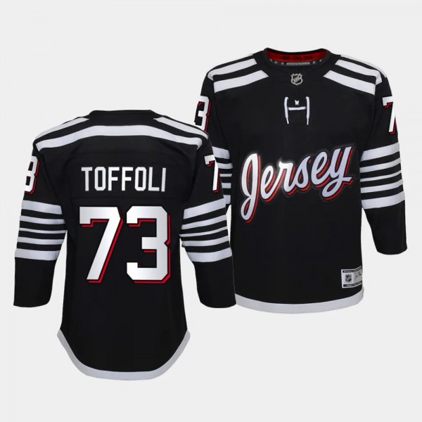 New Jersey Devils #73 Tyler Toffoli Alternate Premier Player Black Youth Jersey