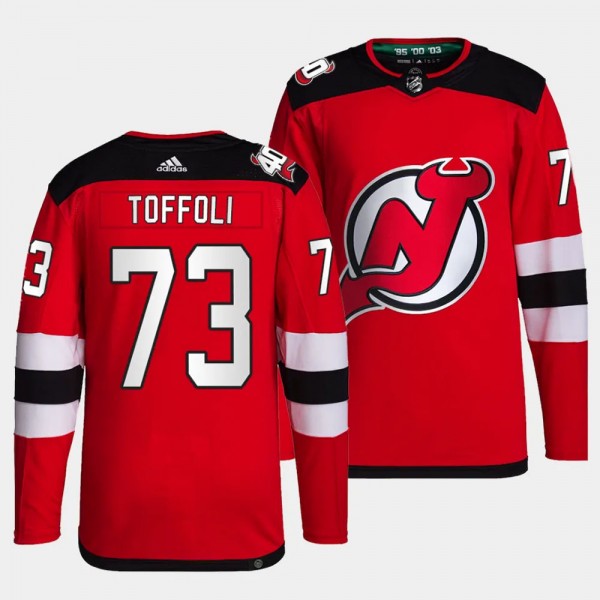 Tyler Toffoli New Jersey Devils Home Red #73 Prime...