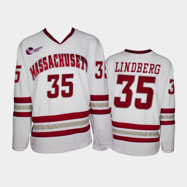 UMass Minutemen Filip Lindberg #35 College Hockey ...