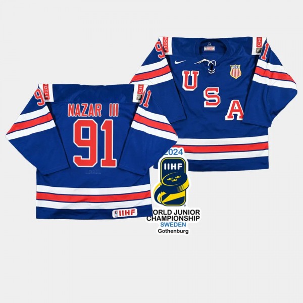 Frank Nazar III USA Hockey 2024 IIHF World Junior ...