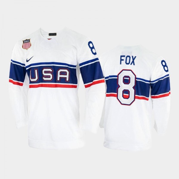 USA Hockey Adam Fox 2022 Beijing Winter Olympic Wh...