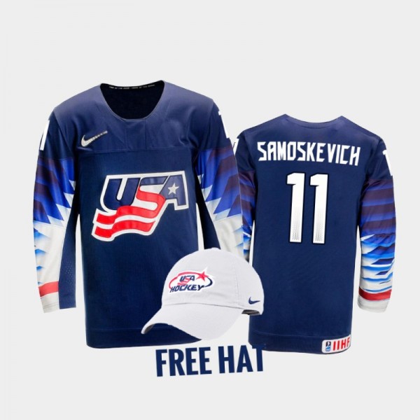 USA Hockey Mackie Samoskevich 2022 IIHF World Juni...