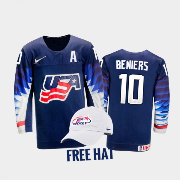 USA Hockey Matthew Beniers 2022 IIHF World Junior ...