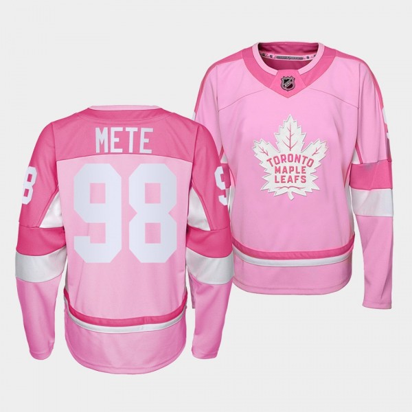 Toronto Maple Leafs Victor Mete Pink Hockey Fights...