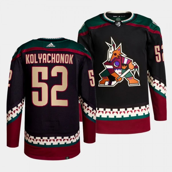 Vladislav Kolyachonok Arizona Coyotes Home Black #52 Primegreen Authentic Pro Jersey Men's