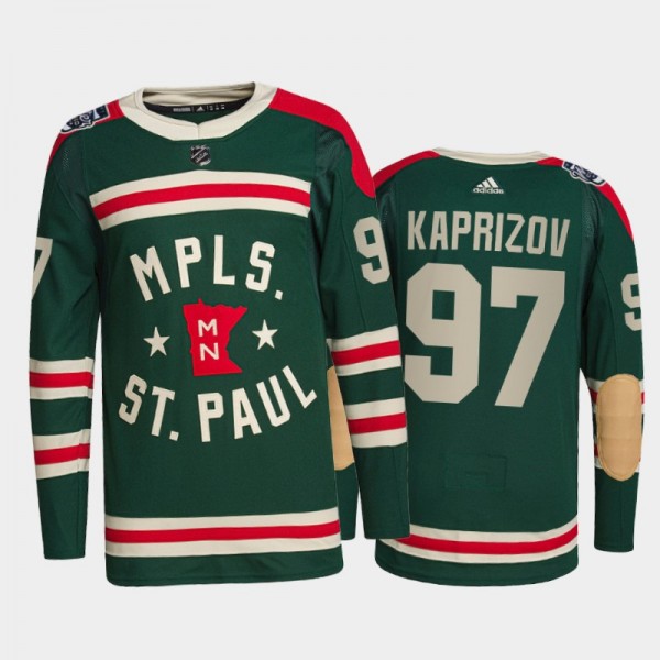 Minnesota Wild Kirill Kaprizov #97 2022 Winter Classic Green Authentic Jersey