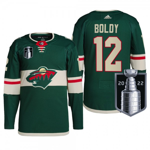 Wild Matt Boldy 2022 Stanley Cup Playoffs Green Je...