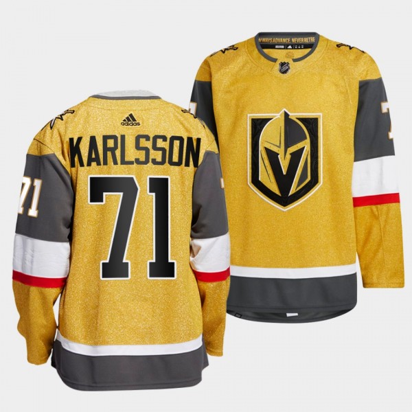Vegas Golden Knights 2022-23 Home William Karlsson #71 Gold Jersey Authentic