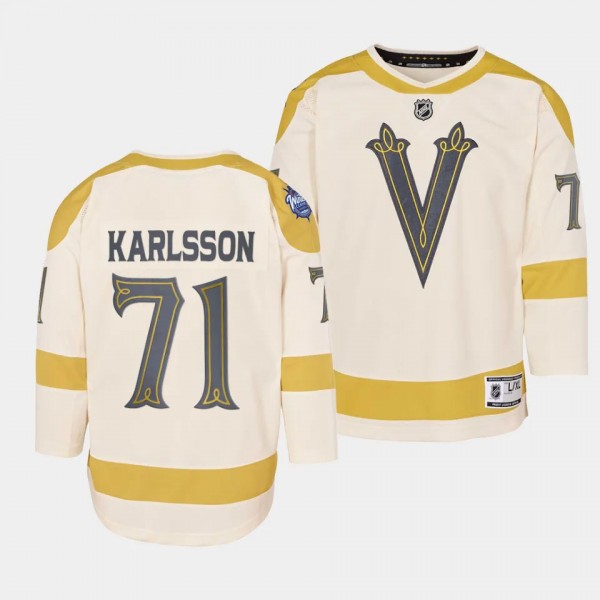 William Karlsson Vegas Golden Knights Youth Jersey 2024 NHL Winter Classic Cream Premier Player Jersey