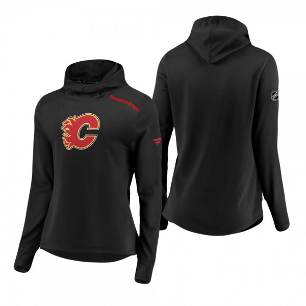 Women's Calgary Flames Black Authentic Pro Rinksid...