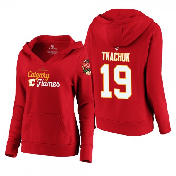 Women's Calgary Flames #19 Matthew Tkachuk 2019 He...