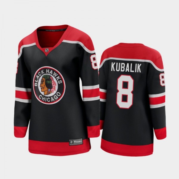 Women Chicago Blackhawks Dominik Kubalik #8 2021 S...
