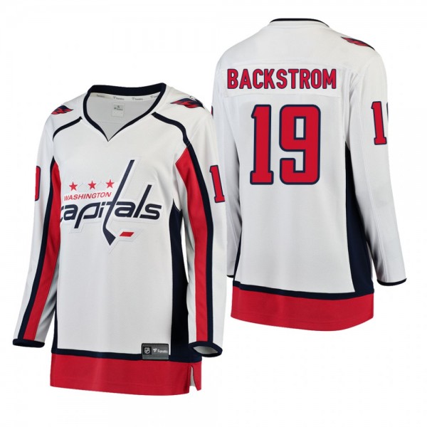 Women's Nicklas Backstrom #19 Washington Capitals Away Breakaway Player White Bargain Jersey