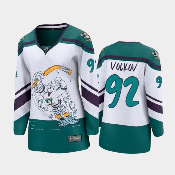 2021 Women Anaheim Ducks Alexander Volkov #92 Reve...