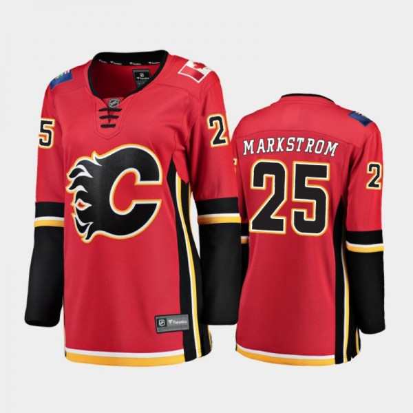 2020-21 Women's Calgary Flames Jacob Markstrom #25 Home Breakaway Player Jersey - Red