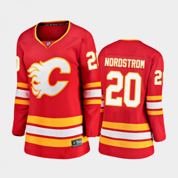 2020-21 Women's Calgary Flames Joakim Nordstrom #20 Home Premier Breakaway Jersey - Red