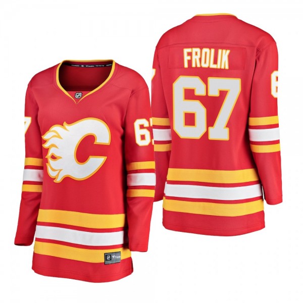 Women's Michael Frolik #67 Calgary Flames 2018-19 Alternate Fanatics Breakaway Player Red Bargain Jersey