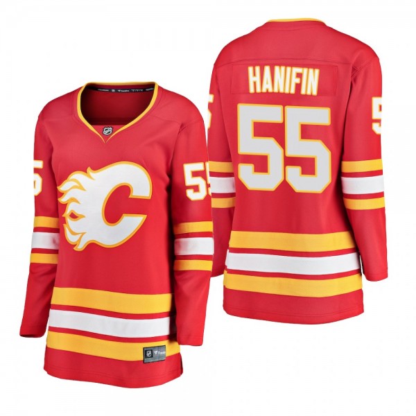 Women's Noah Hanifin #55 Calgary Flames 2018-19 Alternate Fanatics Breakaway Player Red Bargain Jersey