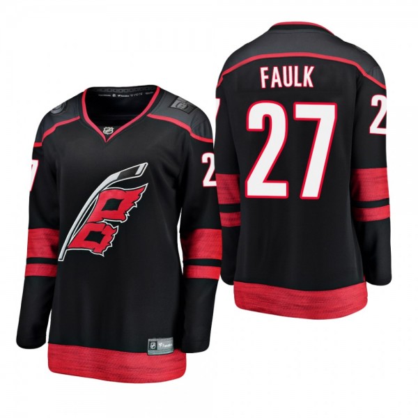 Women's Justin Faulk #27 Carolina Hurricanes 2019 Alternate Breakaway Player Fanatics Branded Black Bargain Jersey