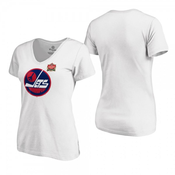 Women's Winnipeg Jets Heritage Classic Primary Logo White T-Shirt