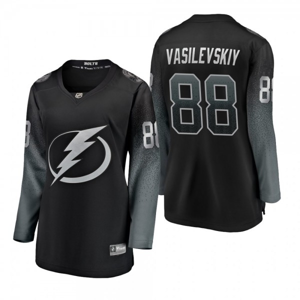 Women's Andrei Vasilevskiy #88 Tampa Bay Lightning 2019 Alternate Fanatics Branded Breakaway Black Bargain Jersey