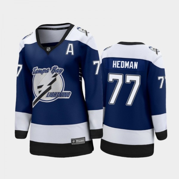 2021 Women Tampa Bay Lightning Victor Hedman #77 Special Edition Jersey - Blue