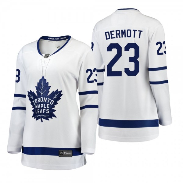 Women's Travis Dermott #23 Toronto Maple Leafs Away Breakaway Player White Bargain Jersey
