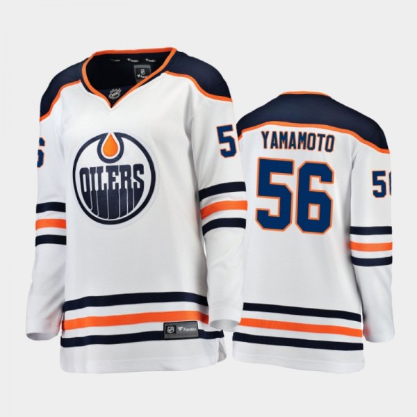 2021 Women Edmonton Oilers Kailer Yamamoto #56 Awa...