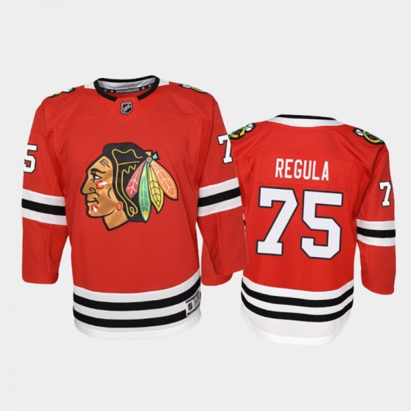 Youth Chicago Blackhawks Alec Regula #75 Home 2021 Red Jersey