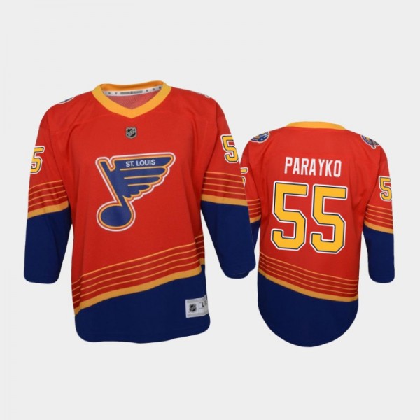 Youth St. Louis Blues Colton Parayko #55 Reverse Retro 2020-21 Replica Red Jersey