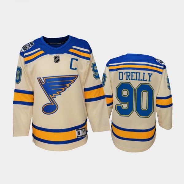 Youth St. Louis Blues Ryan O'Reilly #90 2022 Winter Classic Bluenote Cream Jersey