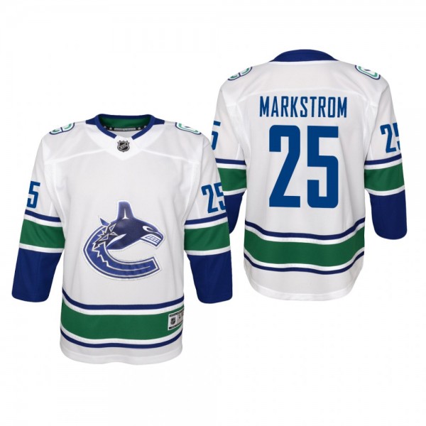 Youth Vancouver Canucks Jacob Markstrom #25 Away P...