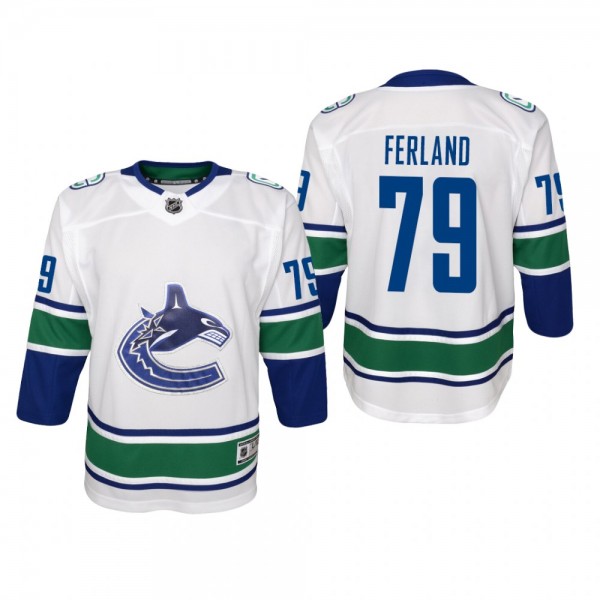 Youth Vancouver Canucks Micheal Ferland #79 Away P...