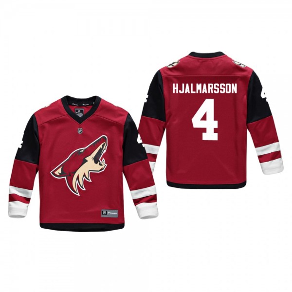 Youth Arizona Coyotes Niklas Hjalmarsson #4 Home Low-Priced Replica Player Red Jersey