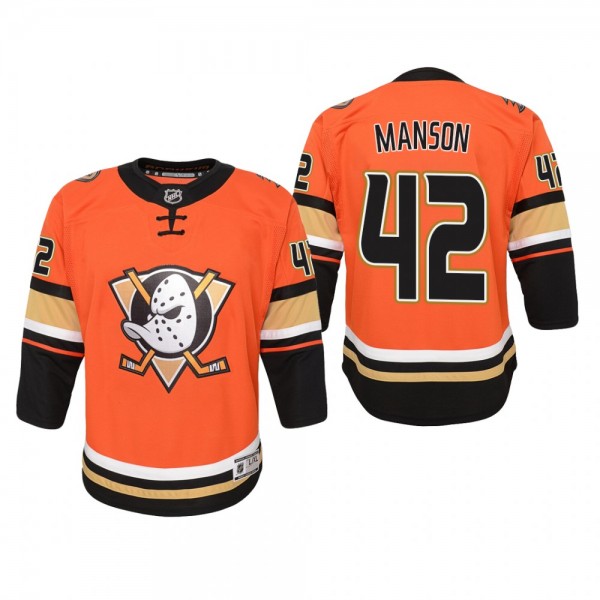 Youth Anaheim Ducks Josh Manson #42 Alternate 2019...