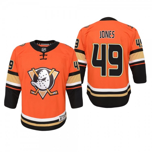 Youth Anaheim Ducks Max Jones #49 Alternate 2019-2...