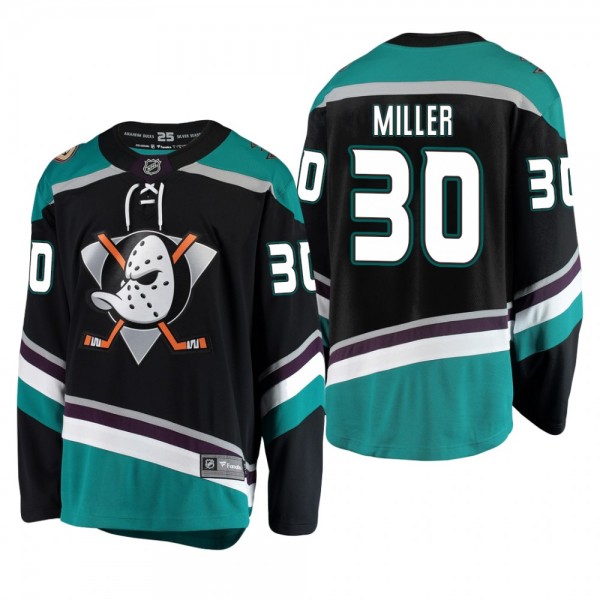 Youth Anaheim Ducks Ryan Miller #30 Alternate Cheap Breakaway Player Jersey - Black