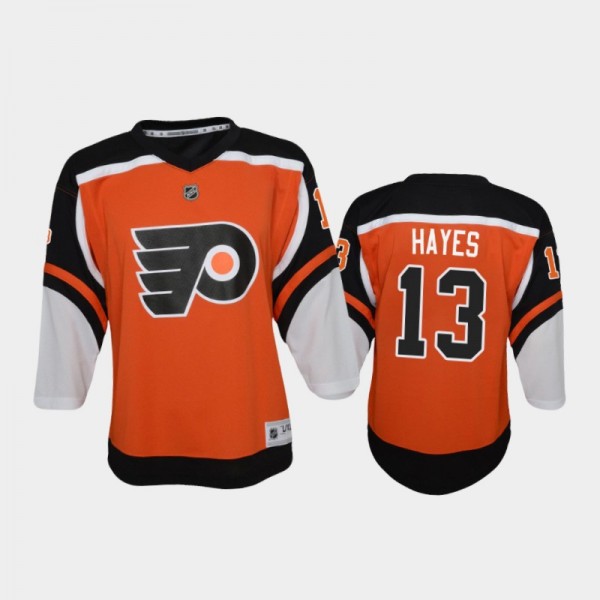 Youth Philadelphia Flyers Kevin Hayes #13 Reverse Retro 2020-21 Replica Orange Jersey