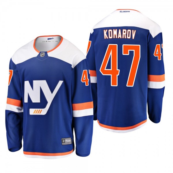 Youth New York Islanders Leo Komarov #47 2019 Alternate Cheap Breakaway Player Jersey - Blue